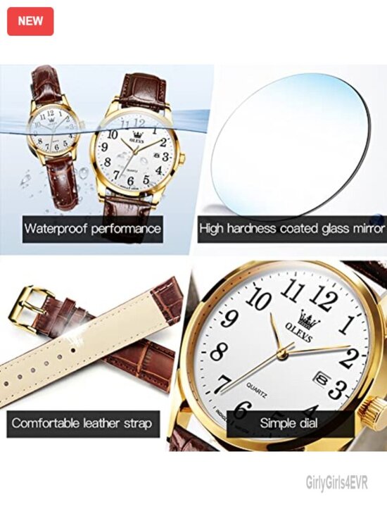 Elegant Chronograph Watch with Brown Leather Band main image 4